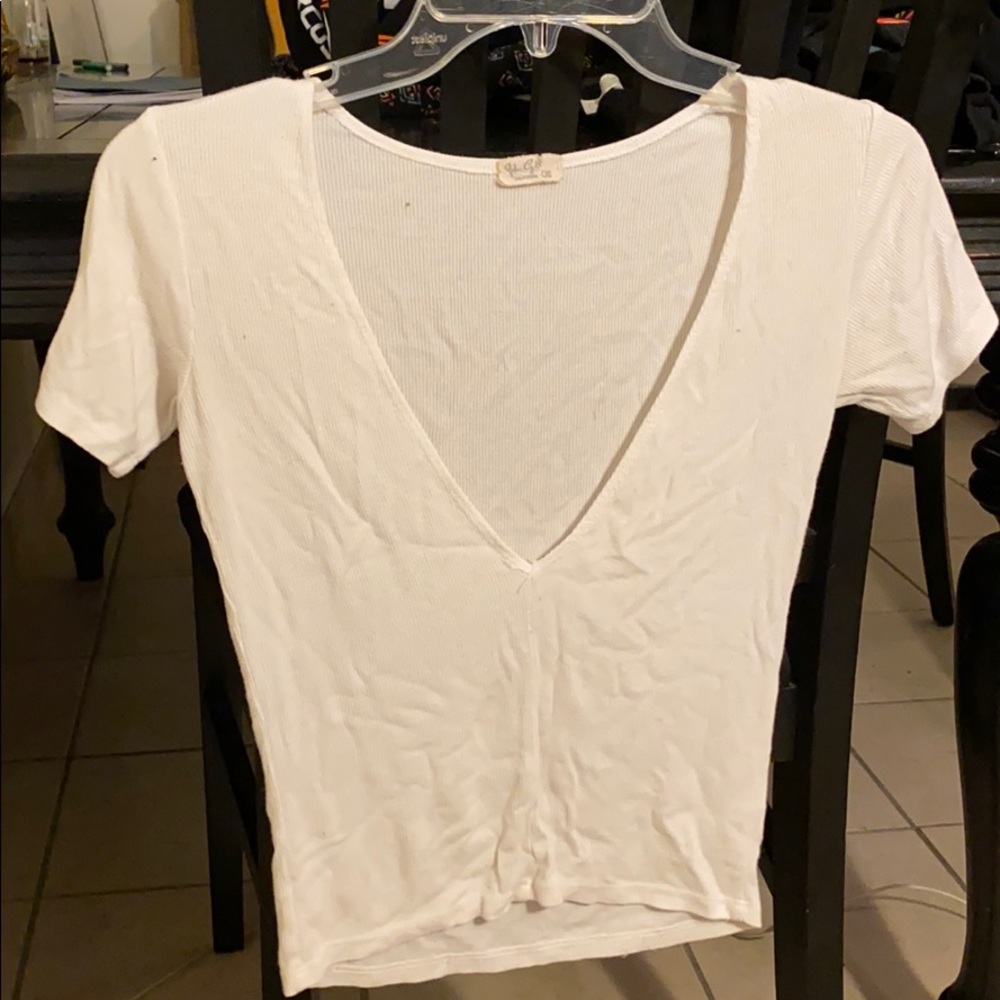 Deep V Neck T Shirt